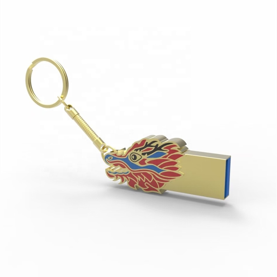 Super Ultra Mini Usb Flash Drive Pendrive 16gb USB2.0 Pen Drive 16 GB metal keychain dragon USB Flash Memory Stick