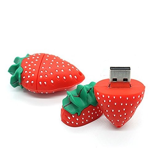 Customized Cartoon Fruit USB stick 32GB 4GB 8GB 16GB Watermelon Strawberry Shaped PVC USB Flash Drive 128GB