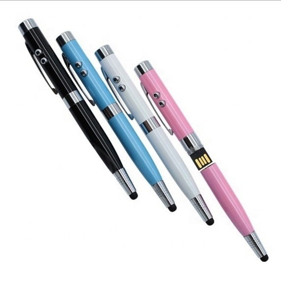 Corporate Gifts Pen drive 8GB 16GB 64GB laser pointer Stylus Pen USB flash drives 32GB with Custom LOGO