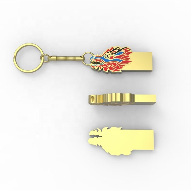 Super Ultra Mini Usb Flash Drive Pendrive 16gb USB2.0 Pen Drive 16 GB metal keychain dragon USB Flash Memory Stick