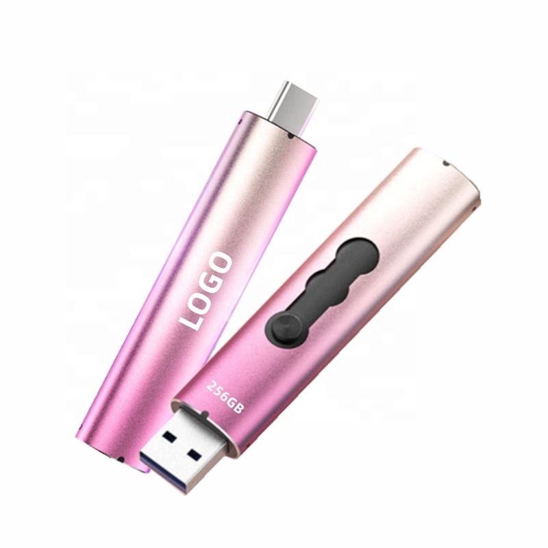 2 in 1 OTG USB 3.2 Flash Drive Super Speed PSSD Portable Solid State Disk 256GB 512GB 1TB Type C Pen Drive