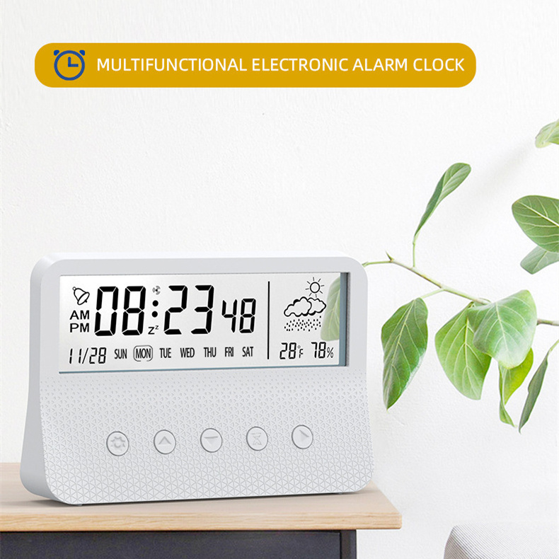 2022 New Arrival Home Gadgets Digital Alarm Clock The New Transparent Smart Table Clocks Mini Portable Digital Clock Calender