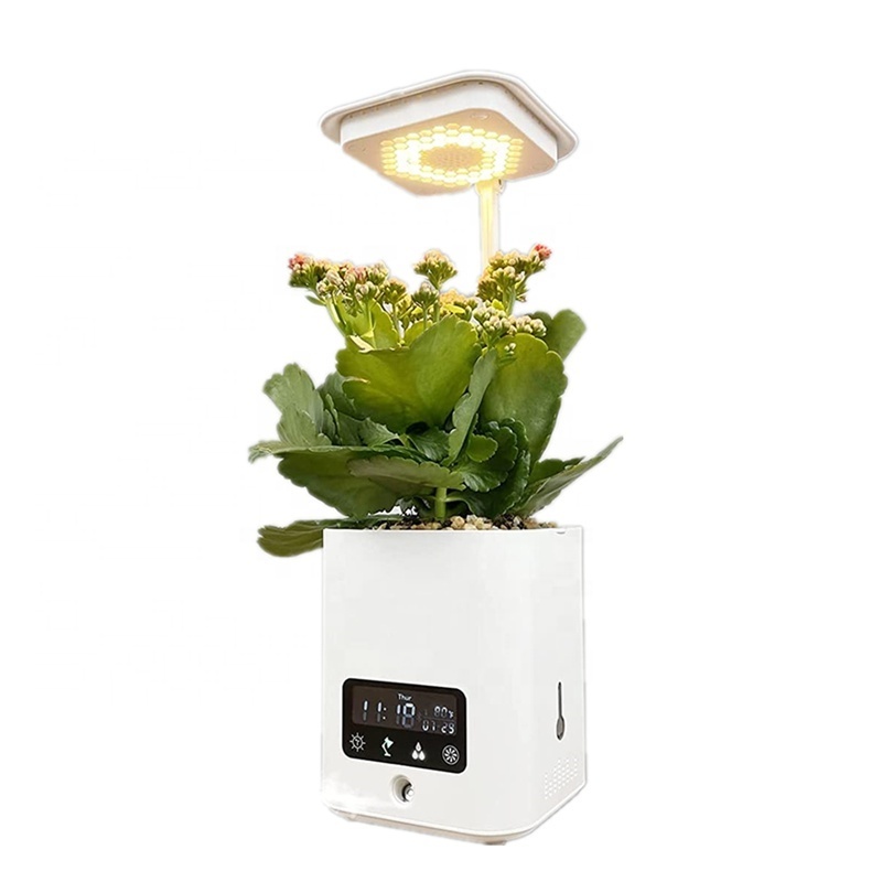 Smart Home Gadgets Desktop Self-Watering Hydroponic Herb Planter Indoor Growing System Smart Garden With Led grow Light