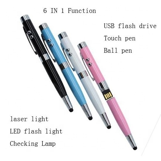 5 in 1 laser pointer stylus pen usb flash drives 32GB metal ball pen 1tb pendrive memorias usb stick 128GB