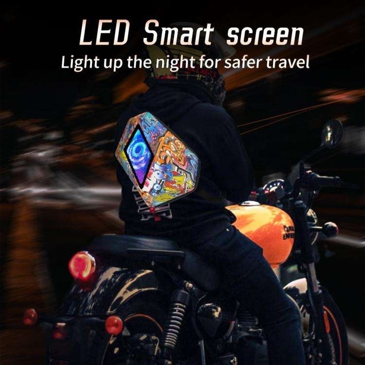 Backpack Led Bluetooth Waterproof Hard Case Diy Cool Motorcycle Riding Backpack Black Led Knight Backpack