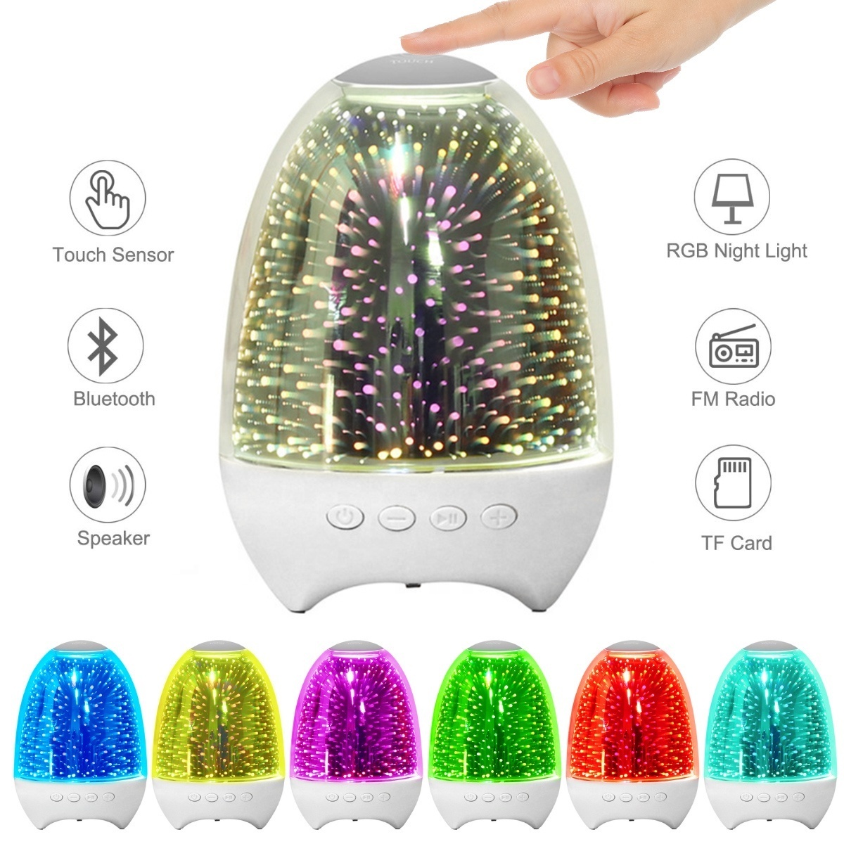 3D Stereo music player portable subwoofer Speaker wireless sound equipment/amplifiers/speaker with galaxy night lights