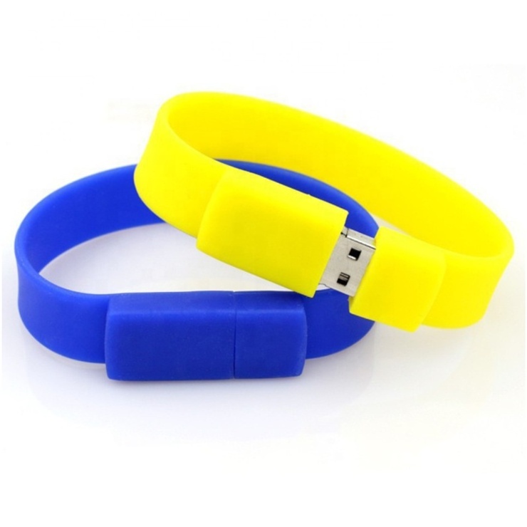 Customized Wrist Bracelet Memory flash Driver Gift Disk 64Gb Logo Hand made wristband silicone 4Gb Usb Drive with watch style