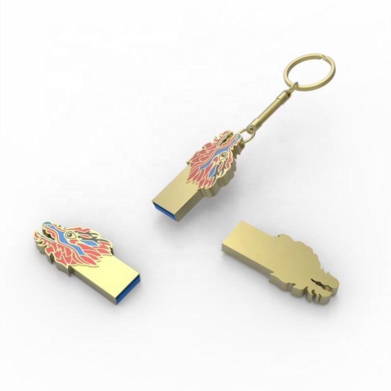 Super Ultra Mini Usb Flash Drive Pendrive 16gb USB2.0 Pen Drive 16 GB metal keychain dragon USB Flash Memory Stick