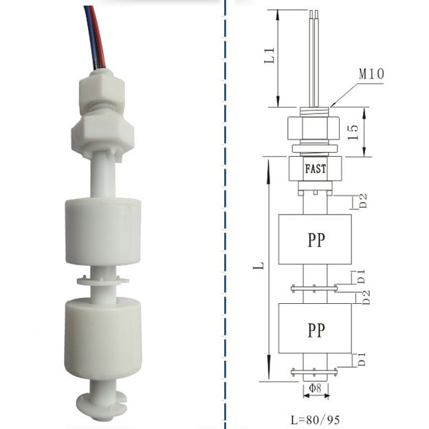 Factory Supply Float Switch Water Level Controller / Liquid Level Float Sensor For Water Tank