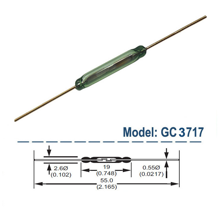 400V High Voltage Reed Switch Sensor 14mm Reed Switches GC2314