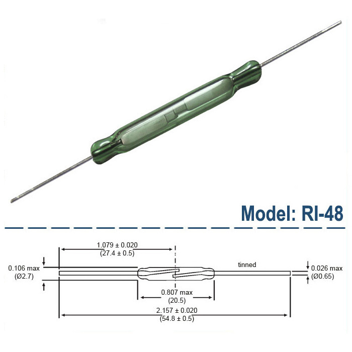 400V High Voltage Reed Switch Sensor 14mm Reed Switches GC2314