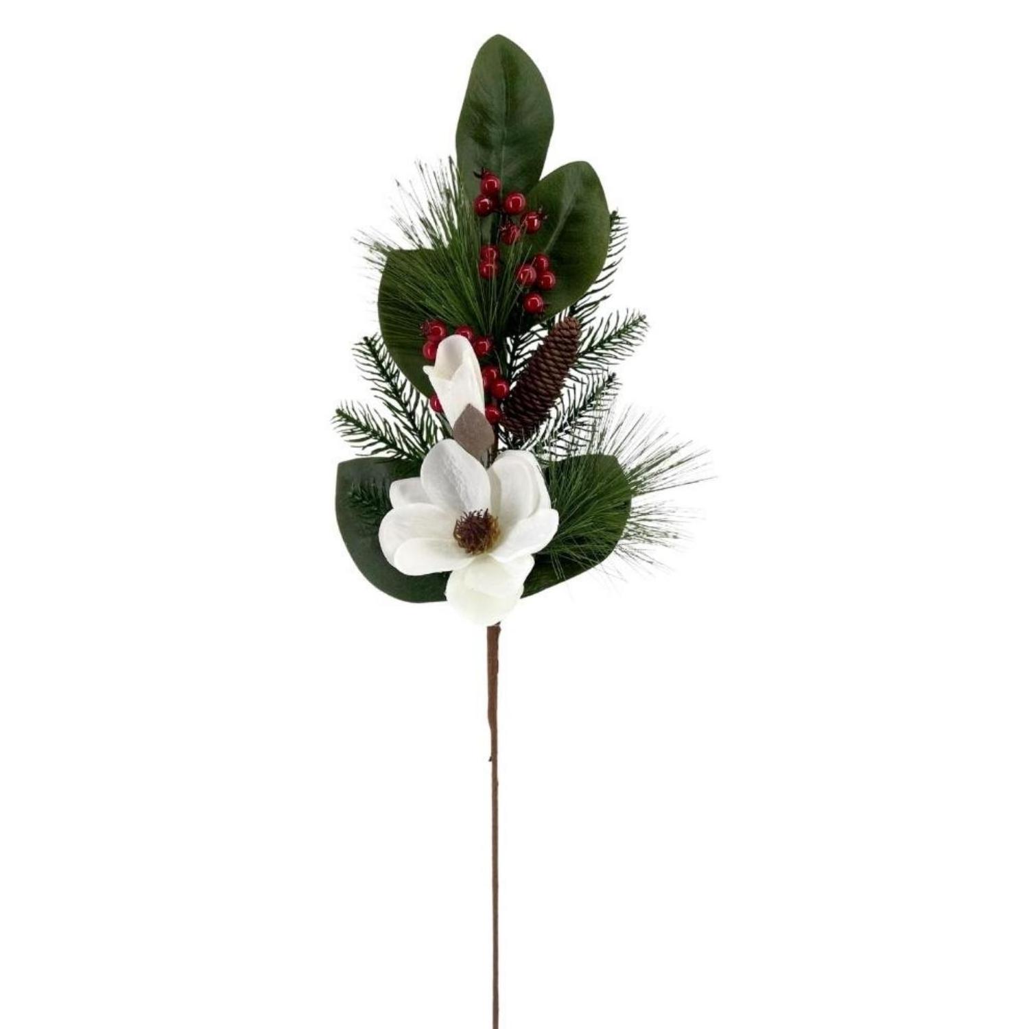 Wholesale Hanging Garland Decoration Snow Pine Wreath Door Magnolia Flower Artificial Leaves Picks Branches Berry Christmas Swag