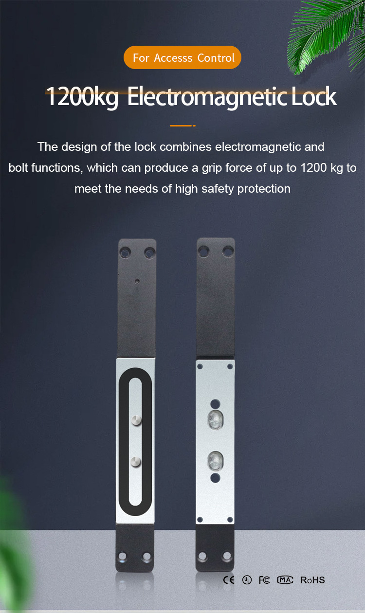 1200 KGS Holding Force Solenoid Shear Lock Combining magnetic Power and Bolt Fastening  for Garage Gate Heavy Duty Door