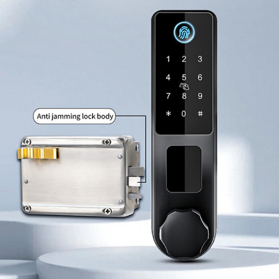 Hot sale password card waterproof bluetooth ttlock tuya digital door wifi fingerprint smart lock