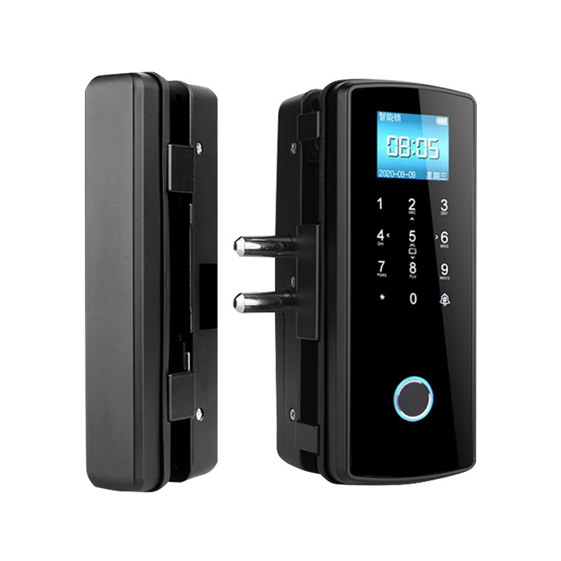 hot sell office push sliding password card remote control glass door digital fingerprint smart lock