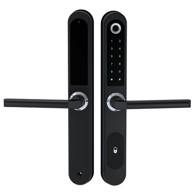 door ttlock tuya app Bridge aluminum sliding electric digital fingerprint keyless smart door handle lock