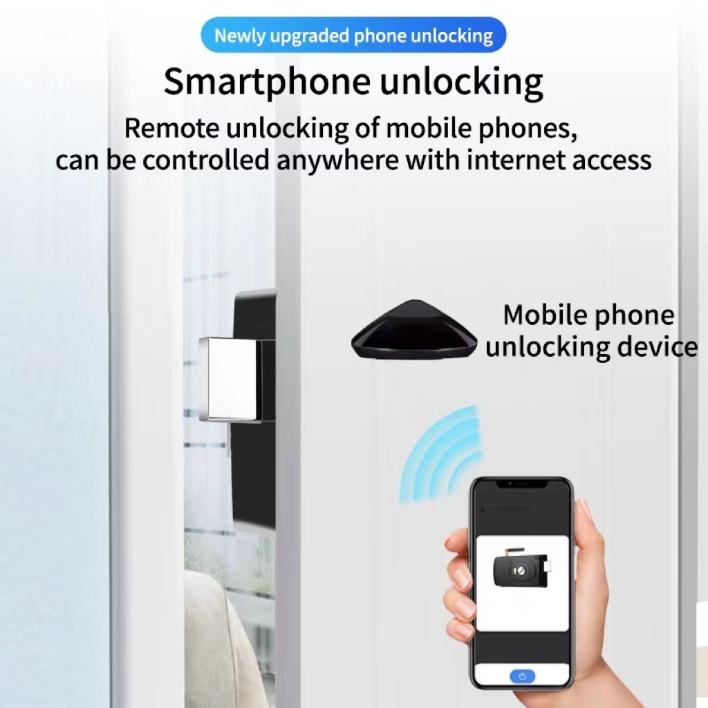 Phone Remote unlocking Wireless invisible anti-theft 4pcs 1.5V AA Battery lock smart  Door Lock