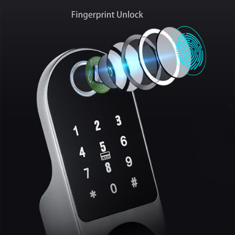 Wireless Mounted Fingerprint Smart Lock with Mobile Remote Control