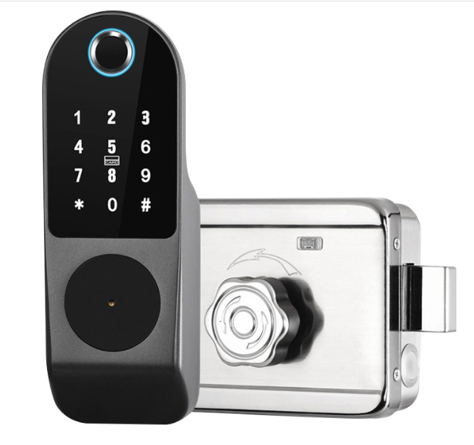 Wireless Mounted Fingerprint Smart Lock with Mobile Remote Control