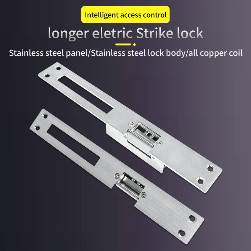 DC 12V longer Type panel Electric Strike lock power off to lock NO/NC fail secure/fail safe optional for Door lock system