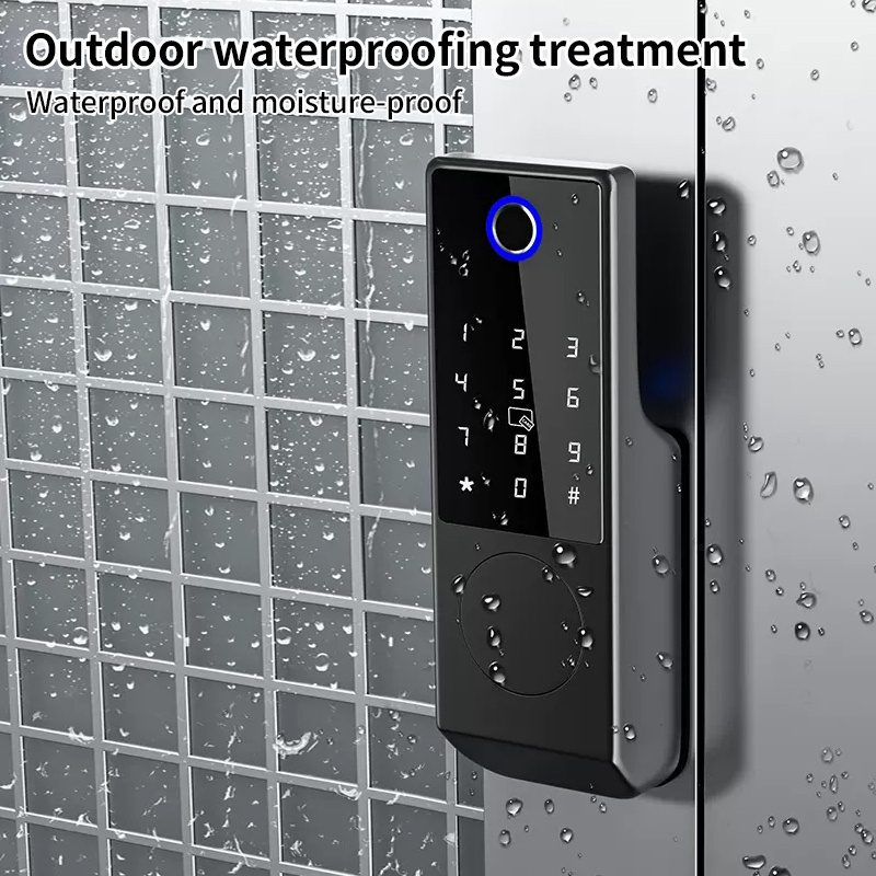 Outdoor Fingerprint Password IC card Lock tuya ttlock App Wireless Waterproof Smart Door Locks for home