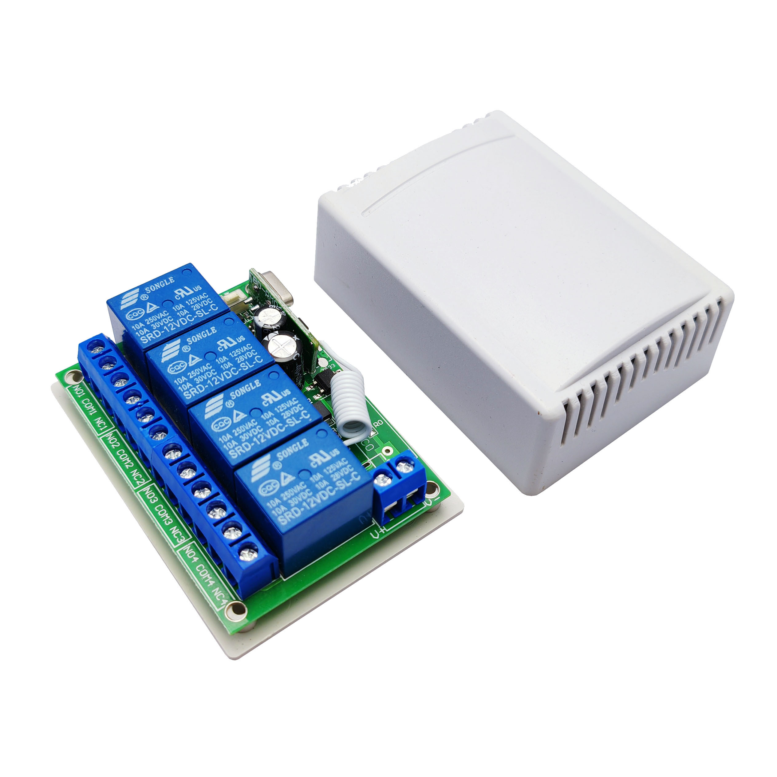 4CH 12V Remote Control Relay 433 Mhz Rf Transmitter And Receiver Module Remote Receiver Remote Control Switches