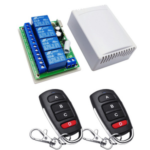 4CH 12V Remote Control Relay 433 Mhz Rf Transmitter And Receiver Module Remote Receiver Remote Control Switches