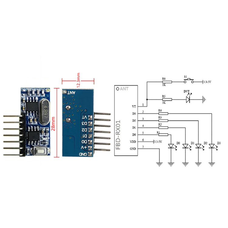 433mhz rf module Rf amplifier module Wireless rf remote control