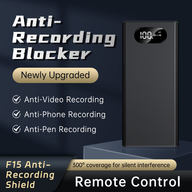 F15 Voice Audio Recording Blocker Prevent Voice Recording Record Jammer High Sensitivity Silent Ultrasound Long Range