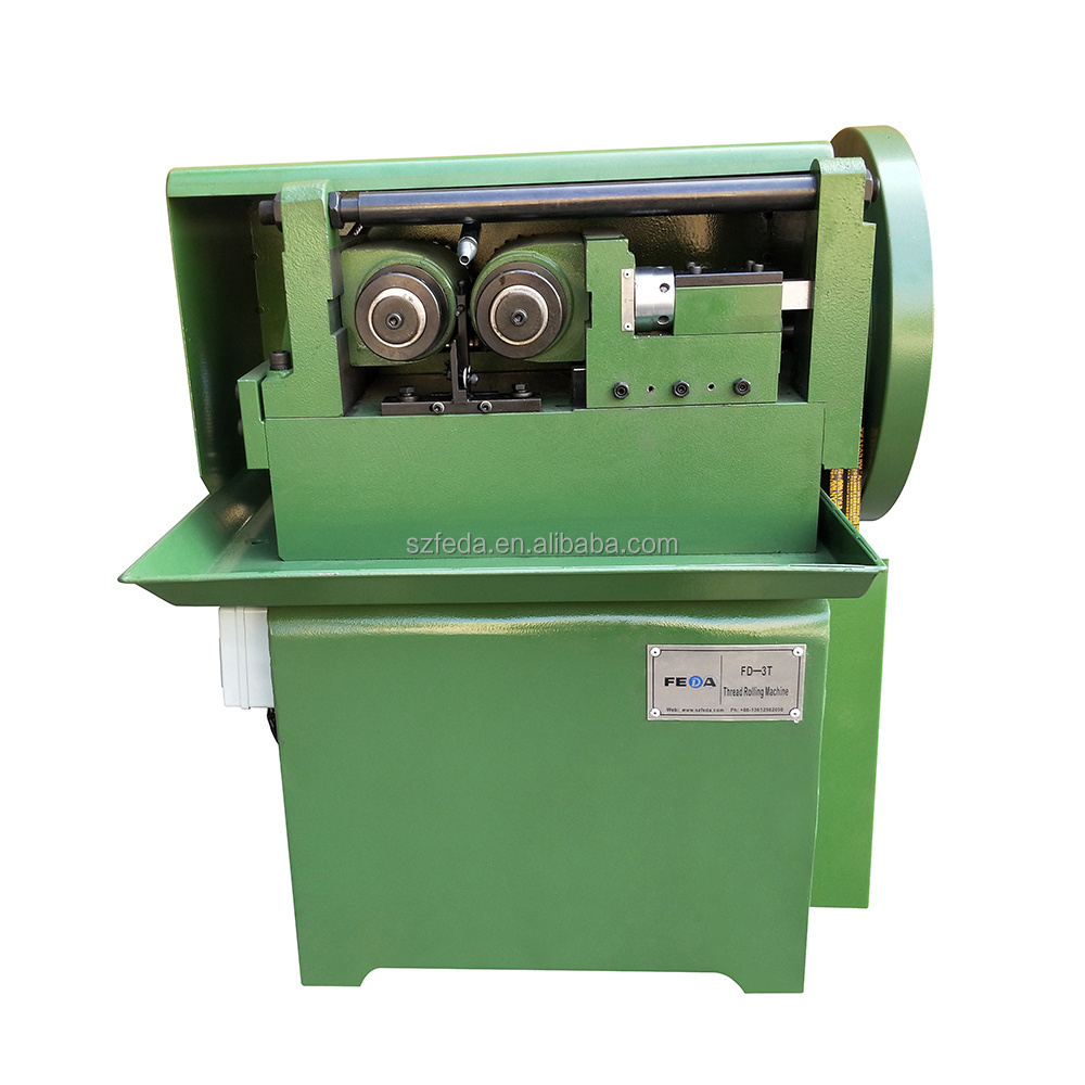 FEDA circular thread rolling machine small size two rollers thread making machine