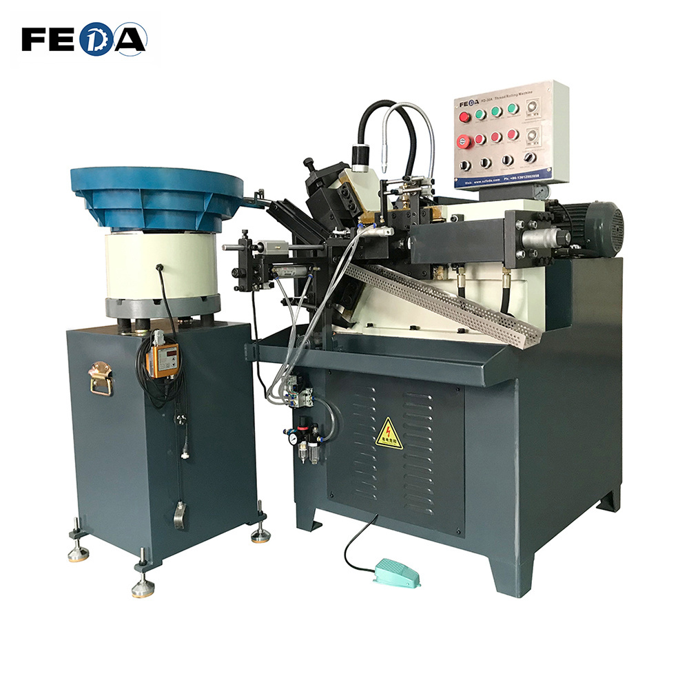 FD-30A FEDA Automatic Thread Rolling Machines Grape Leaves Rebar Steel Thread High Speed Screw Thread Rolling Machine