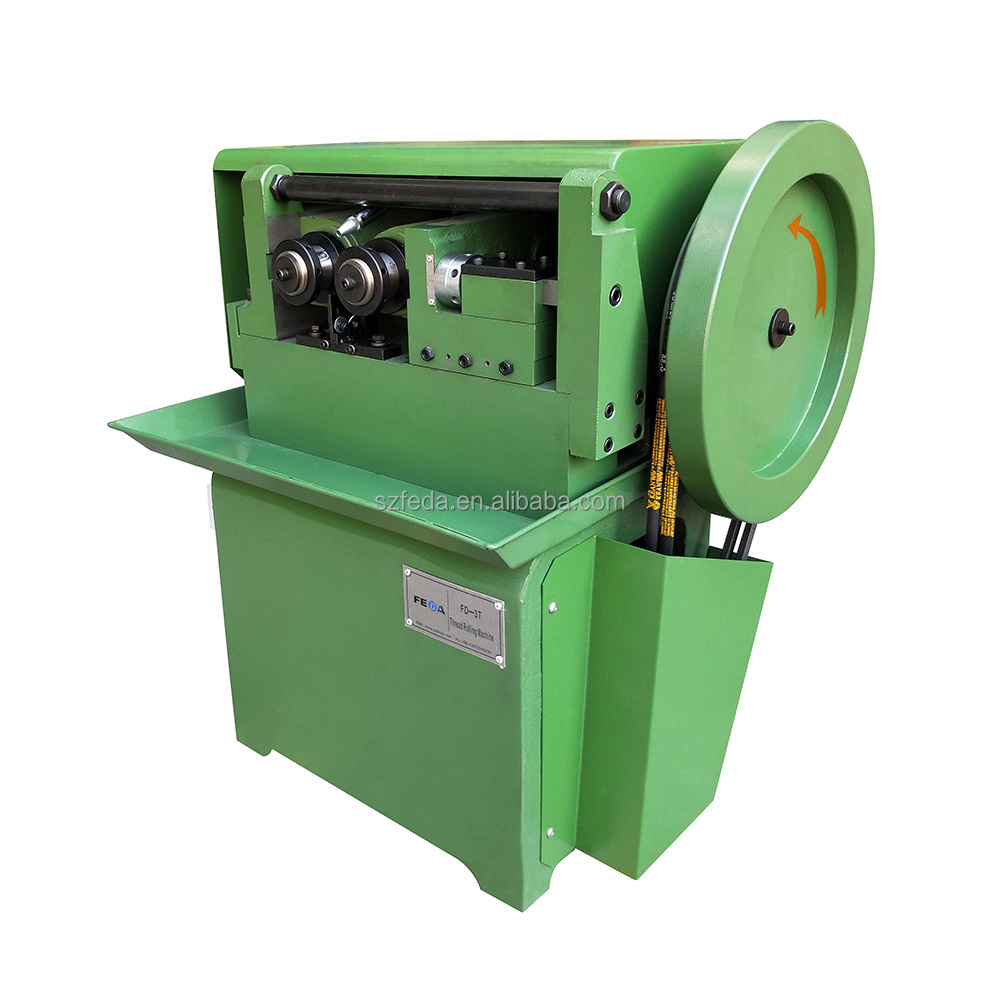 FEDA circular thread rolling machine small size two rollers thread making machine