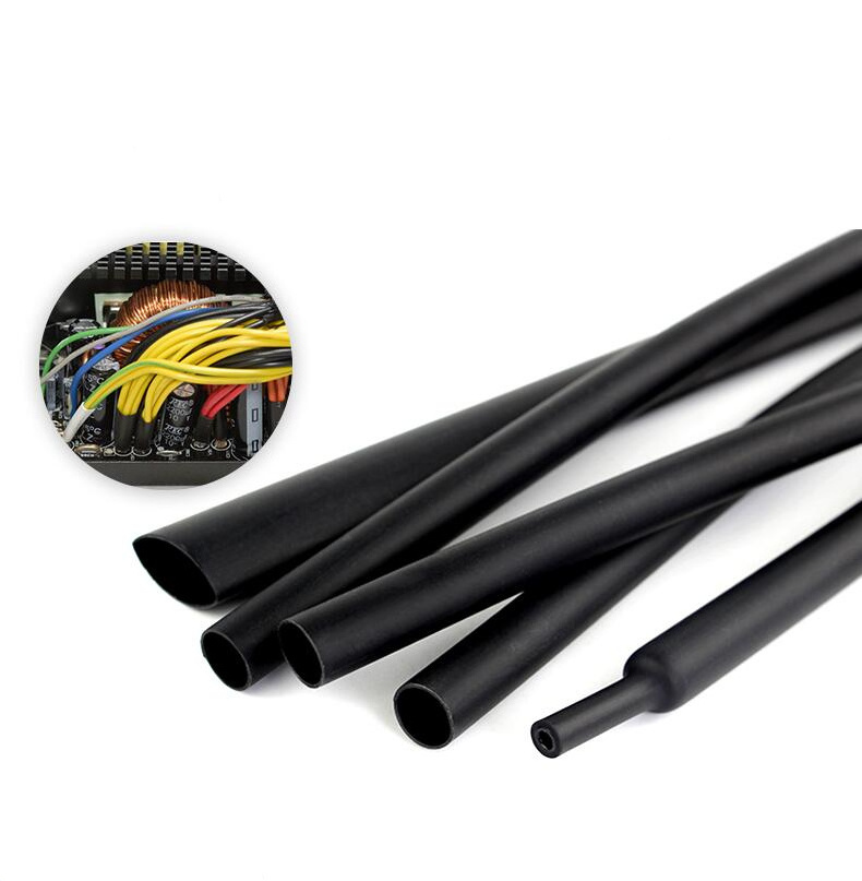 1/2 an inch in diameter Adhesive Pe Material 3:1 Black Glue Dual Wall Heat Shrink Tubing