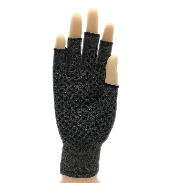 Supplier Copper Fiber Analgesic Magnetic Point Compression Anti-arthritis Gloves Outdoor Exercise Pressure Support Gloves