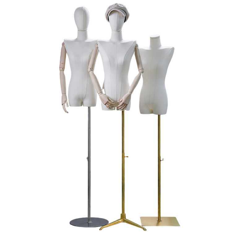 New Design Clothing Store Free Standing Realistic Half Body Inflatable Curvy Female Mannequin