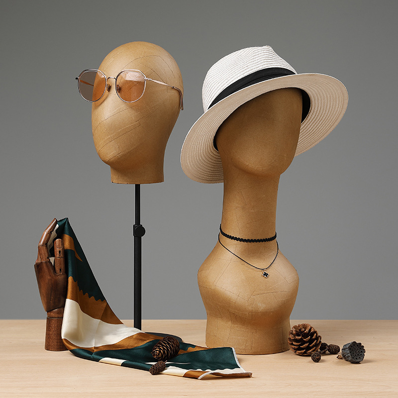 High-end clothing store  head mannequin hat rack scarf necklace hat support mannequin window mannequin head