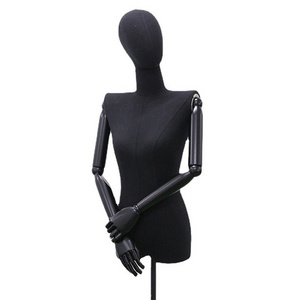 Clothing Lingerie Display Mannequin Sexy Plastic Half Body Mannequin With Metal Stand