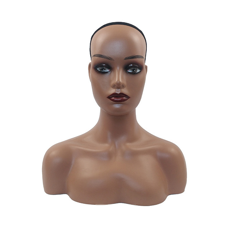 Low Price Outlet Custom Hat Show Double Shoulder Model Wig Head Mannequin Head