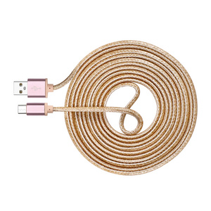 Morandi color leather charging cable advanced adapter PU mobile charging data cable