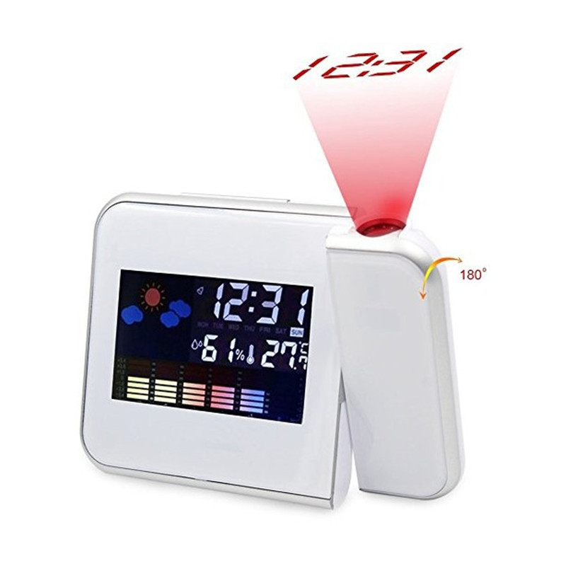 2022 new product desktop electric projection clock digital sign mini light alarm LED desk clock with time projector