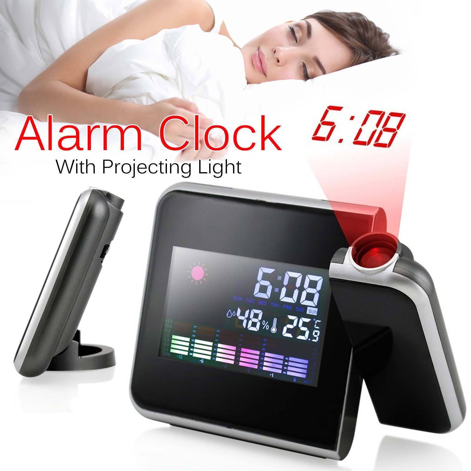 2022 new product desktop electric projection clock digital sign mini light alarm LED desk clock with time projector