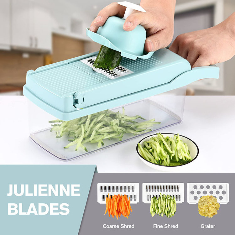 Internet Hot Selling Hand Held Multifunctional 12 in 1 Vegetable Fruit Onion Cutter Dicer Veggie Slicer Vegetable Chopper