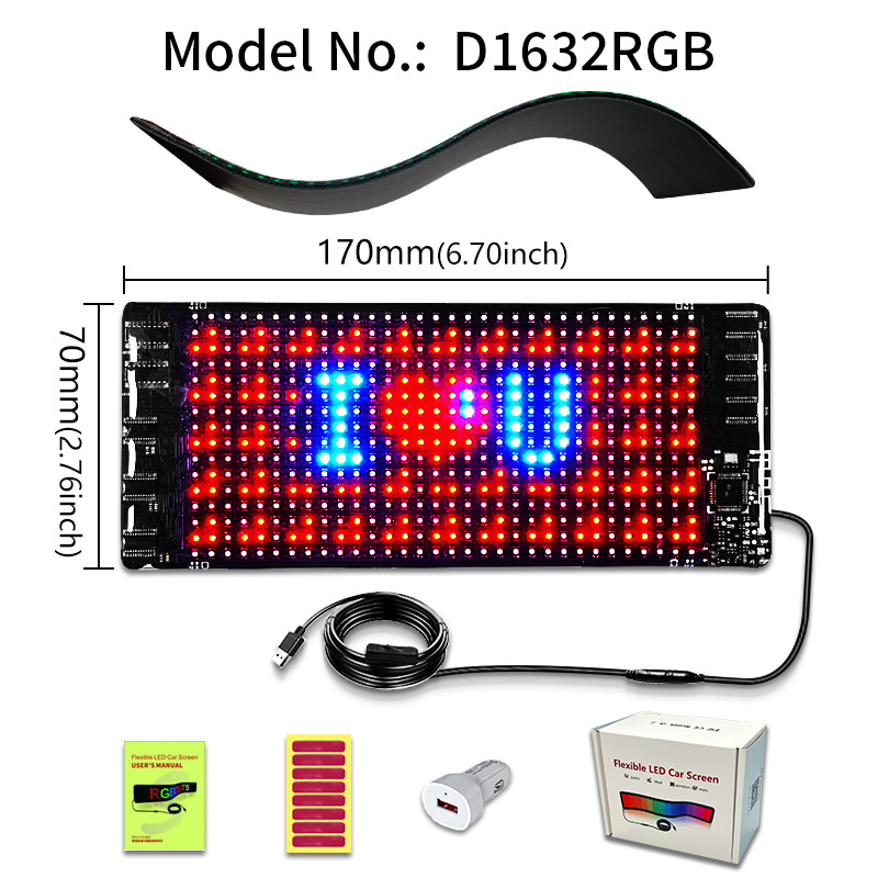 Programmable Flexible LED Display Car Scrolling Advertise Message foldable LED Display sign Board CUSTOM PIXEL LED PANEL