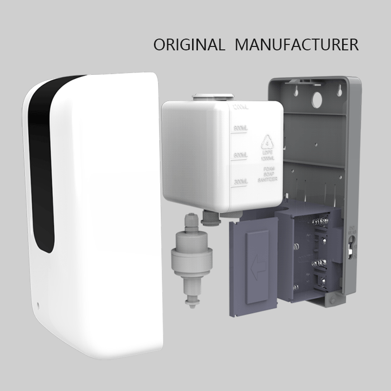 Fengjie Patent Auto Bathroom Touchless Wall mounted Alcohol Spray Liquid Foam Gel Sanitizer pump Automatic Soap dispenser