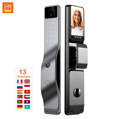 TUYA APP Digital Fingerprint Tuya Smart Door Lock Face Recognition Lock with Camera Electric Digital Biometric Door Smart Lock