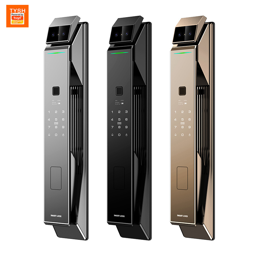 Tuya Wifi 3d Face Recognition Smart Door Lock With Camera  Biometric Fingerprint Security Fully Automatic Smart Lock