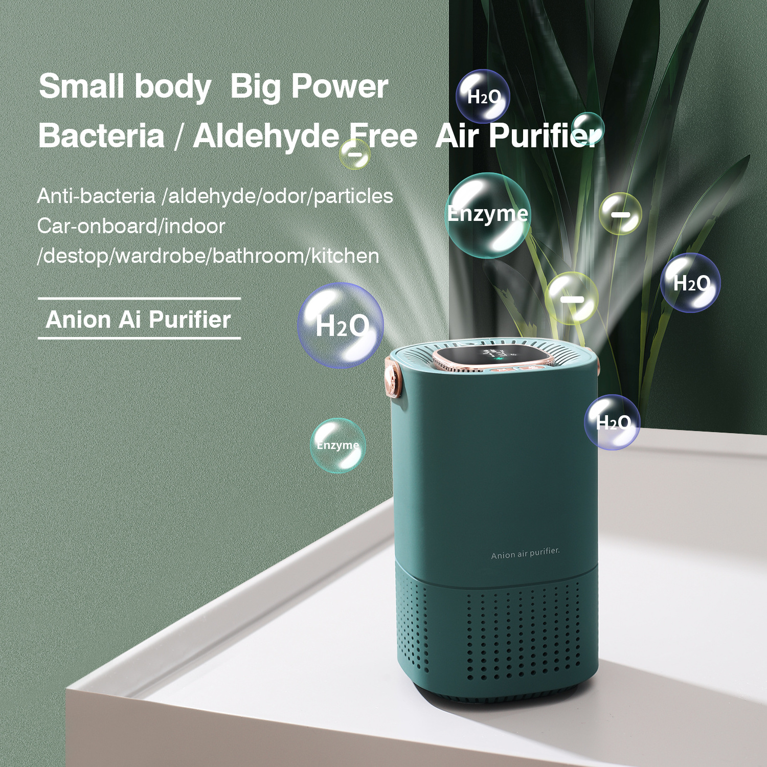 Mini Dehumidifier EPA Air Purifiers for Home Eliminate Pollen Pet Hair Dander Smoke Dust Odors Airborne Contaminant for bedroom