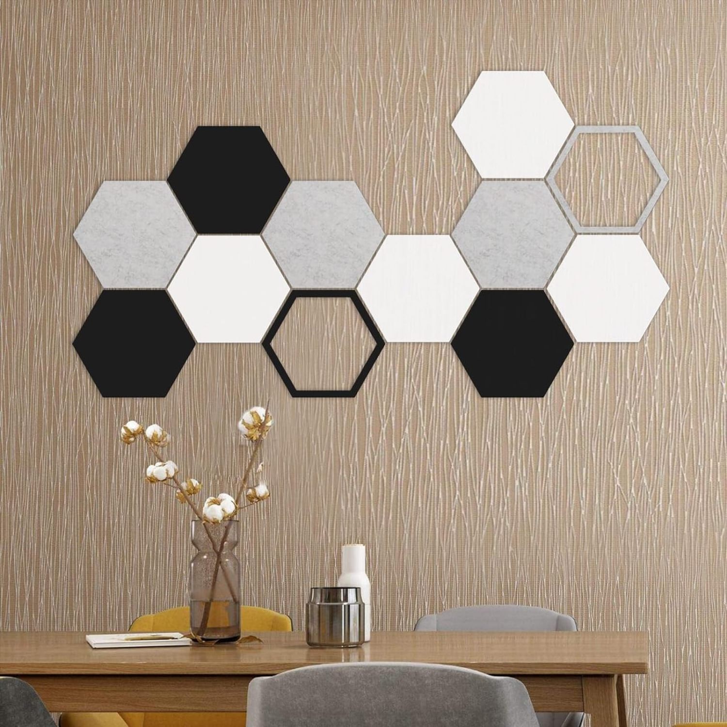 anti noise wall clouds 3d sound proof PET hexagon ceiling wall panel