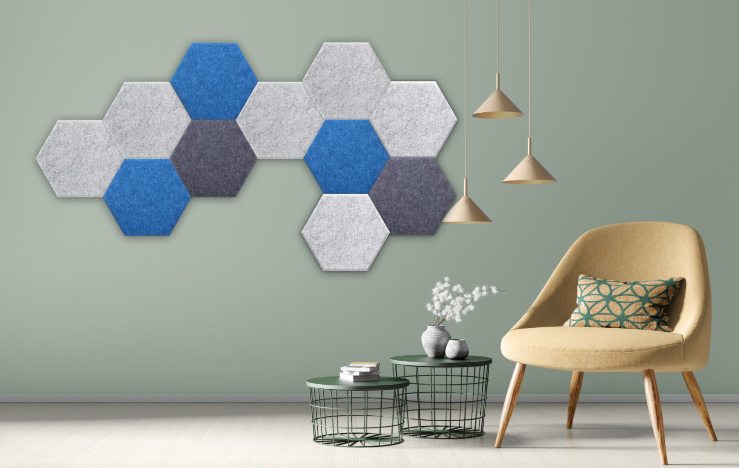 soundproofing acoustic wall panels texture noise cancelling hexagon wall panel