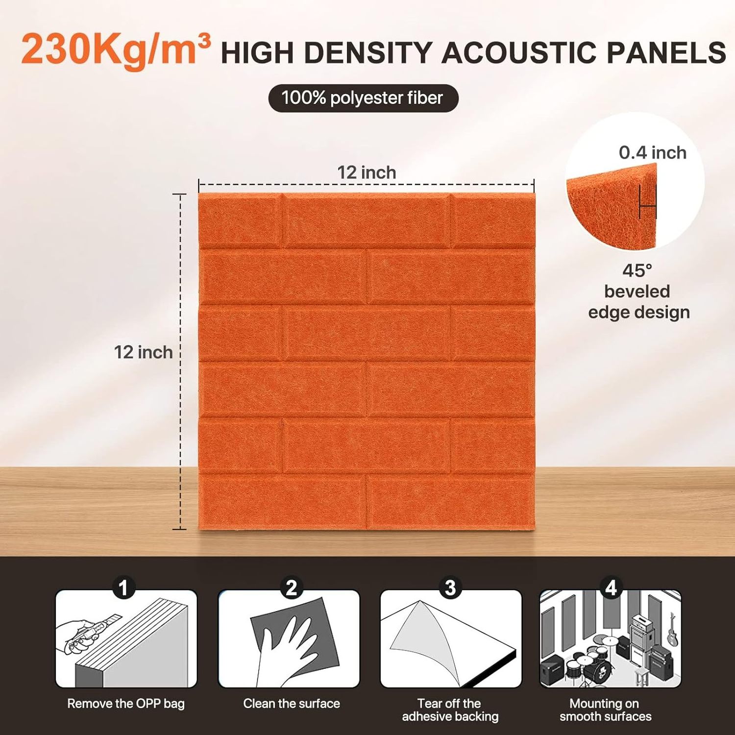 18mm Sound Absorbing Polyester Fiber V grooved Self Adhesive Pet Felt Acoustic Panels